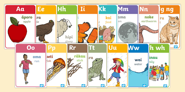 Māori Alphabet Chart