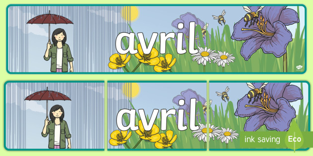 Banderole D Affichage Avril Les Mois De L Annee