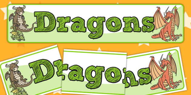 Dragons Display Banner Teacher Made