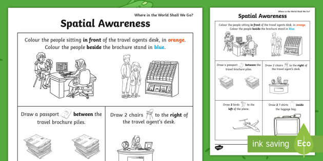 Where In The World Shall We Go Spatial Awareness Worksheet