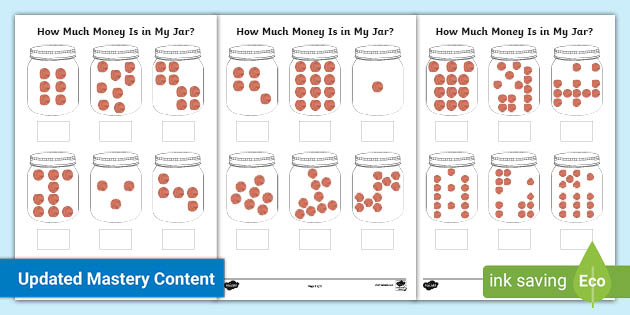 how-much-money-is-in-my-jar-subitising-worksheets