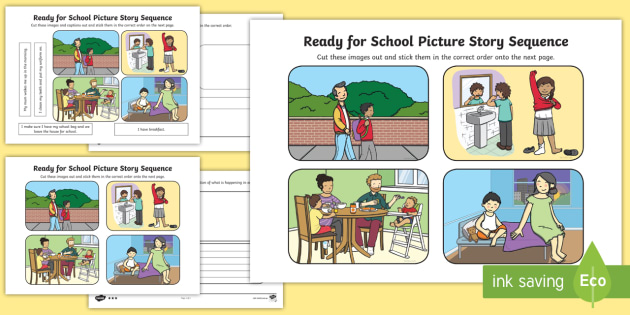 ready for school picture story sequence differentiated