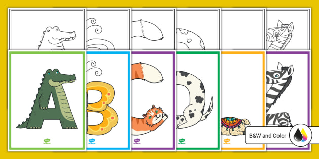 Animal Alphabet Posters - Letter Identification - Twinkl