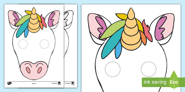 Lovely Printable Unicorn Masks | Arts and Crafts Resources