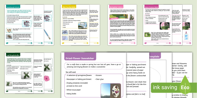 Natural Materials Spring Craft Activities (teacher made)