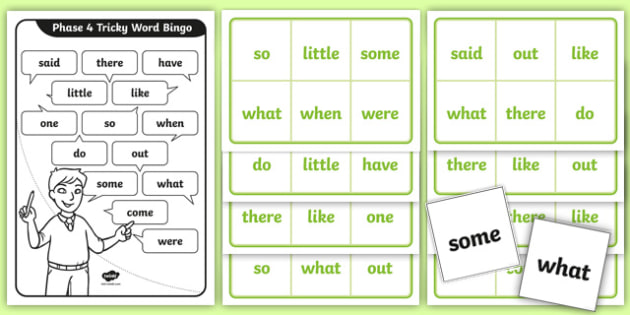 Phase 4 Tricky Words: Hidden Words Phonics Game - Twinkl