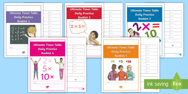 Year 2 Ultimate Times Tables Worksheets Practice Booklets