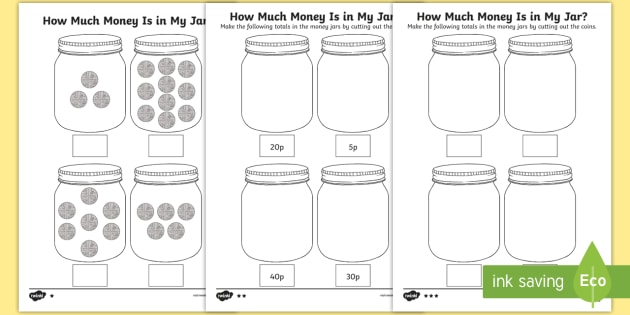 how much money is in my jar counting in 5s differentiated