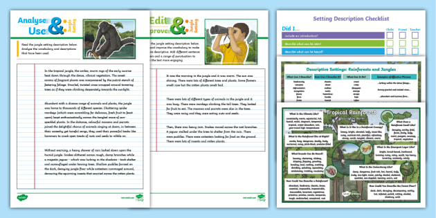 UKS2 Analyse & Use/Edit & Improve Jungle Setting Pack