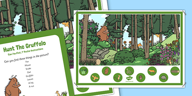 Hunt The Gruffalo Can You Find...? Poster and Prompt Card to