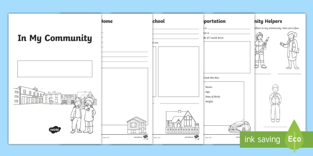 In My Community Activity Booklet Resource Pack