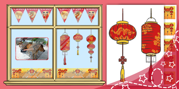 chinese new year window decorations paper cut