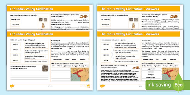 Ks2 Revision Activity Mat Indus Valley Civilisation