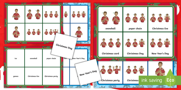 Christmas bingo designs