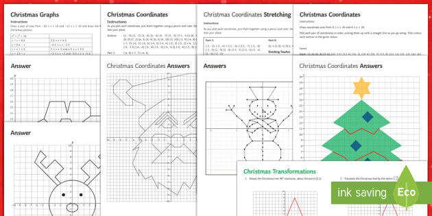 Christmas Coordinates and Graphs | Christmas Maths | Beyond