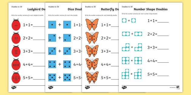 Free Printable Doubles Worksheets