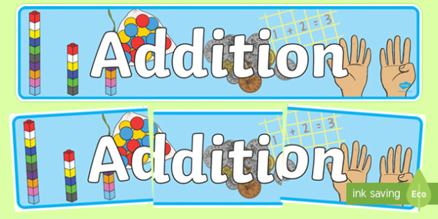 Addition Display Banner Teacher Made