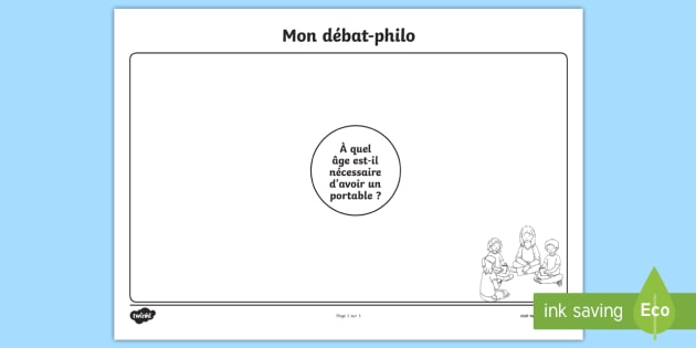 Fiche heuristique pour débat-philo : Les portables
