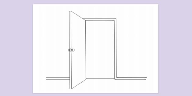 FREE! - Door Doorway Colouring Sheet | Colouring Sheets