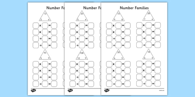 number-families-multiplication-and-division-worksheet
