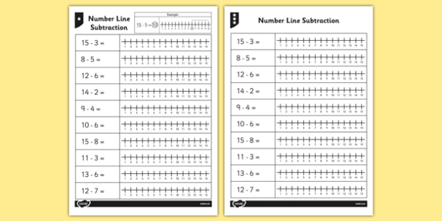 Simple Subtraction | Subtraction From 15 Number Line