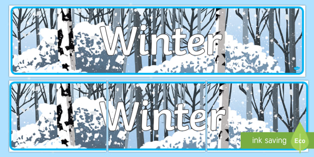 Editable Winter Display Banner Teacher Made