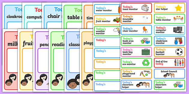 Classroom Duty Roster Chart