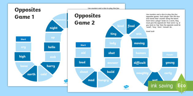 Opposite Games For The Classroom | Board Games | Twinkl