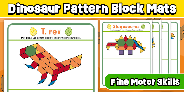 Pattern Block Dinosaurs