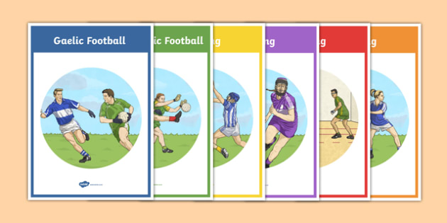 Official Games Of The Gaa Display Posters And Colouring Sheets