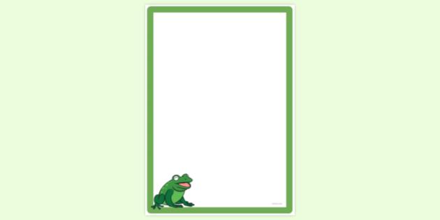 Printable Frog Page Border | Page Borders | Twinkl