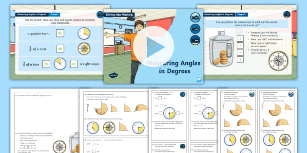 White rose maths compatible year 5 measuring angles degrees