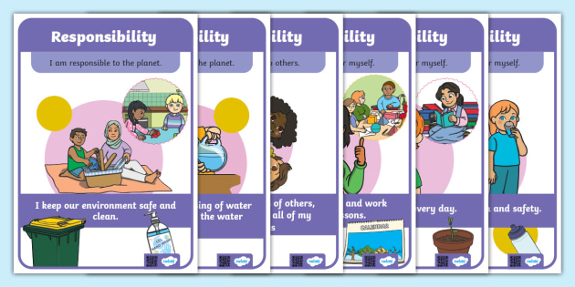 Values Display Posters Responsibility (teacher made)