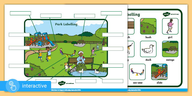 park labelling interactive eal activity teacher made