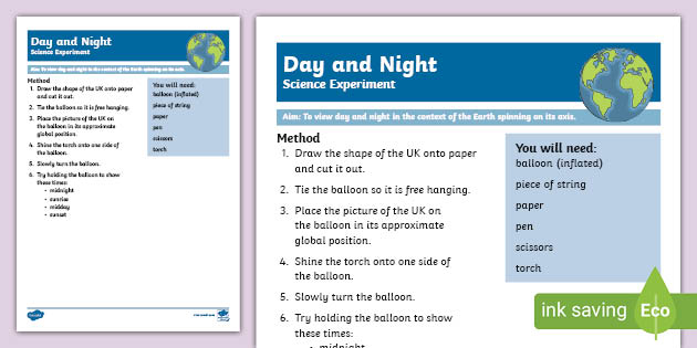 science project day and night speech