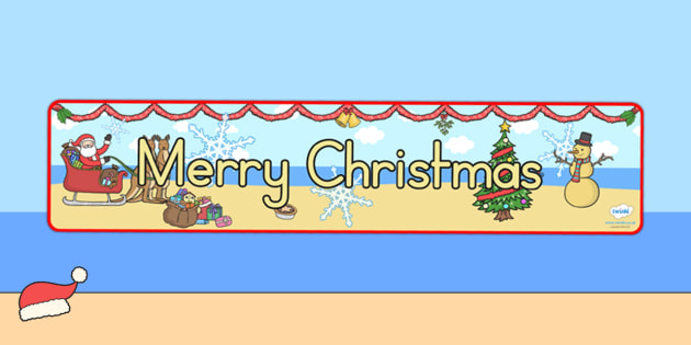 Australia Christmas Display Banner Merry Christmas - christmas