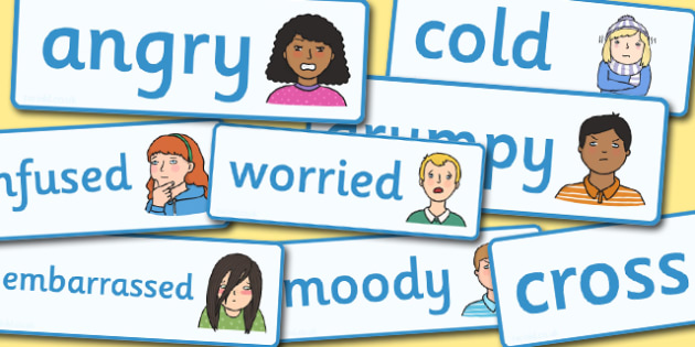 FREE! - emotions, word cards, flashcards, feelings, special needs, labels