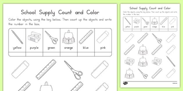 school supply coloring pages