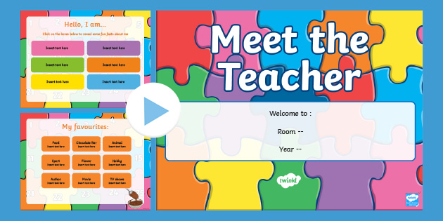 Meet The Teacher PowerPoint Back To School Activities