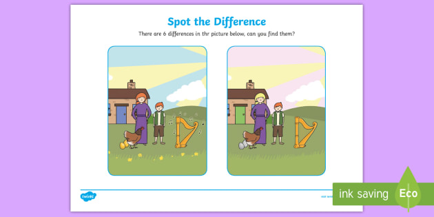 Jack and the Beanstalk Spot the Difference Activity - difference