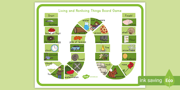 Living And Nonliving Things Board Game Teacher Made