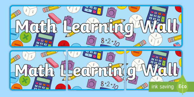 Math Learning Wall Banner