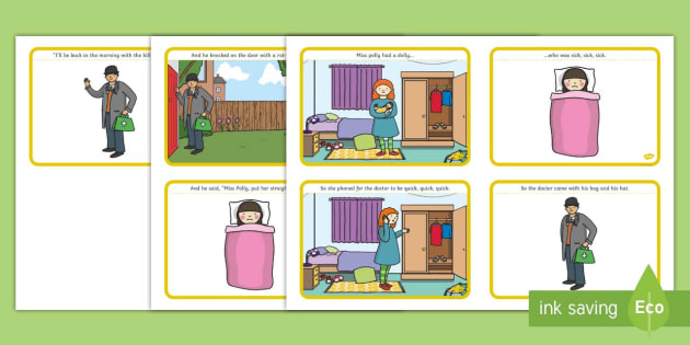 Miss Polly Had A Dolly Sequencing Cards 4 Per A4 7361