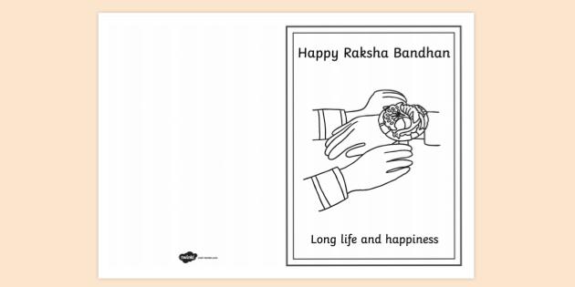 Raksha Bandhan Card Colouring Activity | Printable