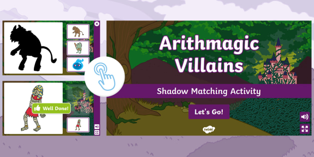 Arithmagic Villains Matching Shadows Activity | Twinkl Go!