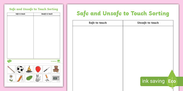 Safe and Unsafe to Touch Sorting Activity (Teacher-Made)