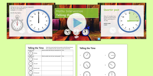 Telling the Time Lesson Pack (teacher made)