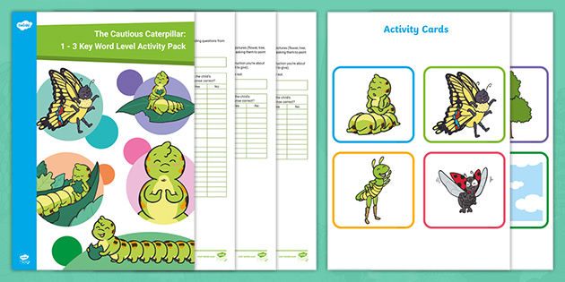 The Cautious Caterpillar - 1-3 Key Word Level Activity Pack