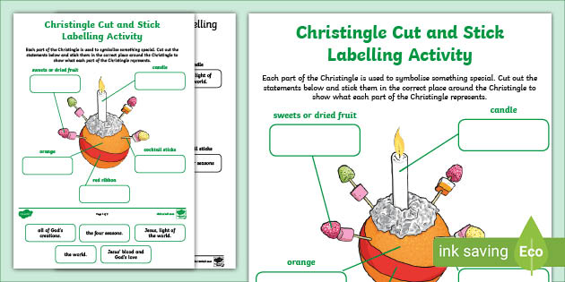 Christingle Cut And Stick Labelling Activity Teacher Made 1696