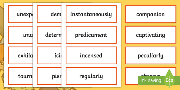 Year 4 Autumn 2 Word of the Day Display Word Cards - vocabulary